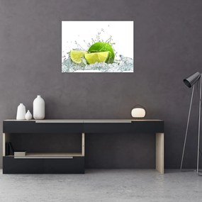 Sklenený obraz - Limetky (70x50 cm)