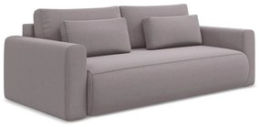 Zamatová rozkladacia/s úložným priestorom pohovka v levanduľovej farbe 238 cm Kapua – Makamii