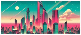 Obraz – Veľkomesto v pop-art štýle (120x50 cm)