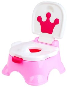 Jokomisiada Nočník v štýle záchodíka s korunkou ružový