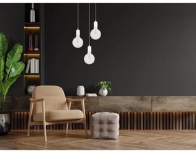 Luster na lanku MIROS 3xE27/60W/230V guľatý biely
