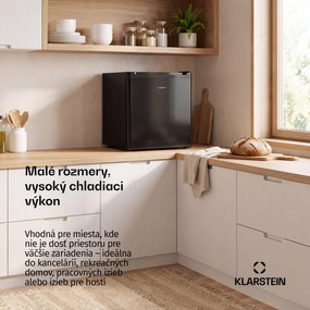 Klarstein Garfield Eco, mini mraznička, 33 l, energet. trieda E+, 4 hviezdičky, kompaktná