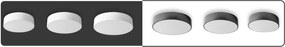 Toolight - Stropné svietidlo 30 cm okrúhle 3xE27 60W app641-2c, biela, OSW-00089