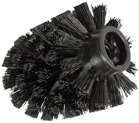 Čierna náhradná hlavica pre WC kefa Wenko, ø 7,5 cm