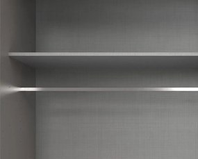 Šatníková skriňa so zrkadlami Düsseldorf, 270 cm, šedá sahara