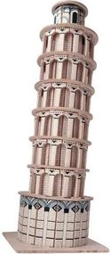 Dřevěné 3D puzzle Torre pendente hnědé