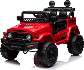 LEAN CARS Elektrické autíčko Toyota FJ 4x4, červené