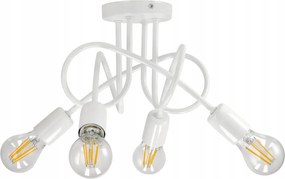 BERGE Stropná závesná lampa LOFT - 4xE27 - BIELA