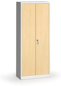 Zvárané skrine s lamino dverami, 1950 x 800 x 400 mm, RAL 7035/breza