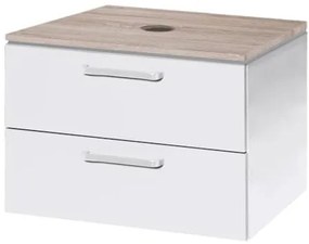 Kúpeľňová skrinka pod umývadlo Naturel Vario Dekor 69x45 cm biela VARIODESK75ZBIBL