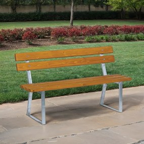 Parková lavička STANDARD s operadlom 1+1 ZADARMO, zinková, 1500 mm, limba