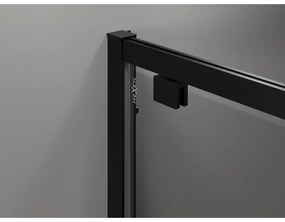 Mexen Exo, sprchovací kút s krídlovými dverami 70 x 70 cm, 6mm číre sklo, čierny profil, 8181-070-070-70-00