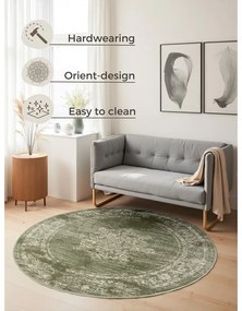 Zelený okrúhly koberec ø 120 cm Gloria Lydia – Hanse Home