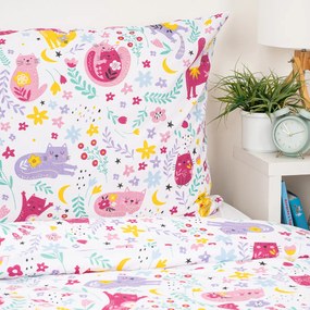 4Home Deětské bavlnené obliečky Playful Paws, 140 x 200 cm, 70 x 90 cm