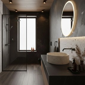 Rea Destiny, umývadlo na dosku 395×395×135 mm, biela matná-imitácia kameňa, REA-U3502