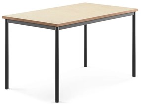Stôl SONITUS, 1400x800x760 mm, linoleum - béžová, antracit