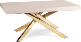 HAMPTON Rozkladací stôl 160-240 cm kašmír/zlatý