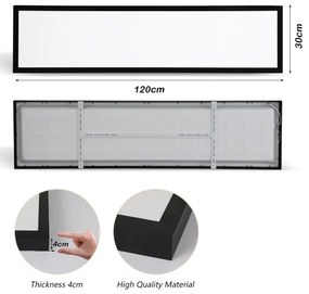 Brilagi - LED kúpeľňové svietidlo FRAME LED/50W/230V 3000/4000/6000K IP44 čierne