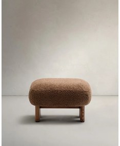 Hnedá podnožka z textílie buklé Nema – Kave Home