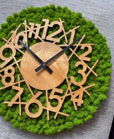 Machové nástenné hodiny 50 cm