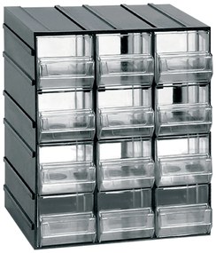 ARTPLAST Organizér 511T 192 x P 148 x H 230 mm s 12 priehľadnými zásuvkami