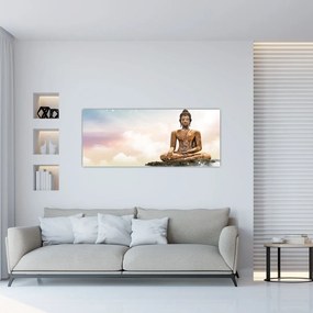 Obraz - Budha dozerajúci na zemi (120x50 cm)