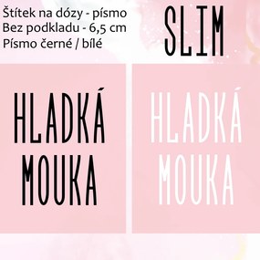 Štítok / nálepka na želanie - Písmo SLIM bez podkladu - 6,5 cm