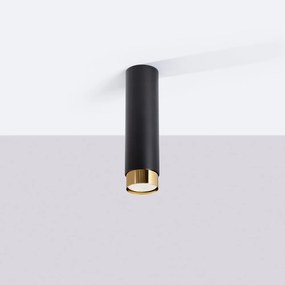 Stropné svietidlo v čierno-zlatej farbe Crown – Sollux