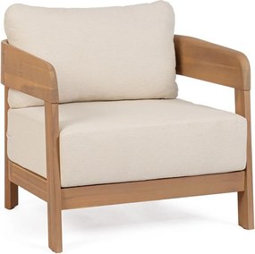 Drevené záhradné kreslo v prírodnej farbe Pablo – Bizzotto