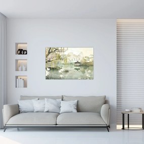 Obraz - Čínske jazero (90x60 cm)