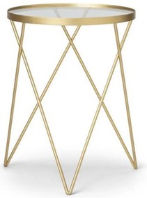 Odkladací stolík EMILY Ø 35,5 cm, zlatý