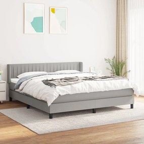 Boxspring posteľ s matracom svetlosivá 100x200 cm látka 3129881