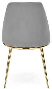 JEDÁLENSKÁ STOLIČKA KALEY ŠEDÁ BLUVEL 14 + ZLATÁ