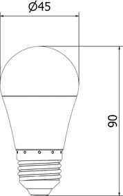 Mexen Nova, LED žiarovka E27, G45, 8W, neutrálna - 4000K, 840 lm - L101-E27-0840-01