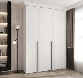 Šatníková skriňa 160 cm Carmela 50-3 (biela + čierna). Akcia -21%. Vlastná spoľahlivá doprava až k Vám domov. 1126789
