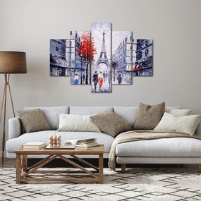 Obraz uličky v Paríži, olejomaľba (150x105 cm)