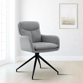 Jedálenská stolička Somers - látka - svetlo šedá