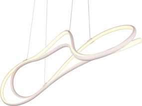 Biele LED závesné svietidlo s kovovým tienidlom Nala – Trio Select