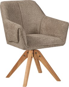 XXXLutz STOLIČKA S PODRÚČKAMI, buklé, taupe MID.YOU - Stoličky - 005937045203
