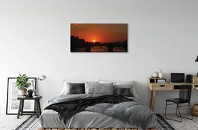 Obraz na plátne Taliansko rieka západu slnka 120x60 cm