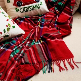 Deka WINTERY so strapcami, kockovaná 709050