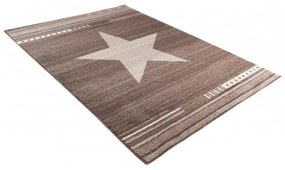 Kusový koberec Hviezda tmavo hnedý 140x190cm