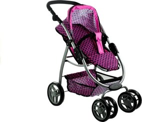 Kočík pre bábiky Alice Deep, kočík, prenosná postieľka 2v1