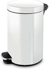 Alda Nášľapný odpadkový kôš, 30 L, lakovaný biely