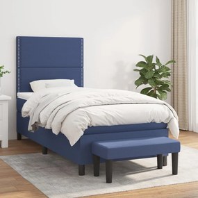 Boxspring posteľ s matracom modrá 100x200 cm látka 3136499