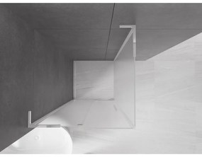 Mexen Velar L, sprchový kút s posuvnými dverami 110 x 110 cm, 8mm sklo námraza, chrómová, 871-110-110-33-01