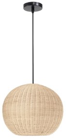 Toolight - Stropné svietidlo z prírodného bambusu Boho E27 60W APP882-1CP, hnedá, OSW-05242