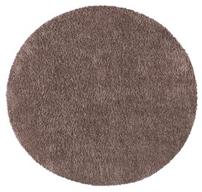 Dekorstudio Shaggy okrúhly koberec CITY 500 hnedý Priemer koberca: 80cm