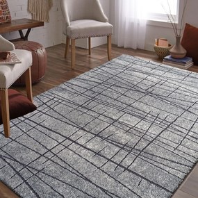 Moderný abstraktný sivý koberec Šírka: 200 cm | Dĺžka: 290 cm