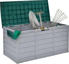 Záhradný úložný box Korta (sivá + zelená). Vlastná spoľahlivá doprava až k Vám domov. 1119444